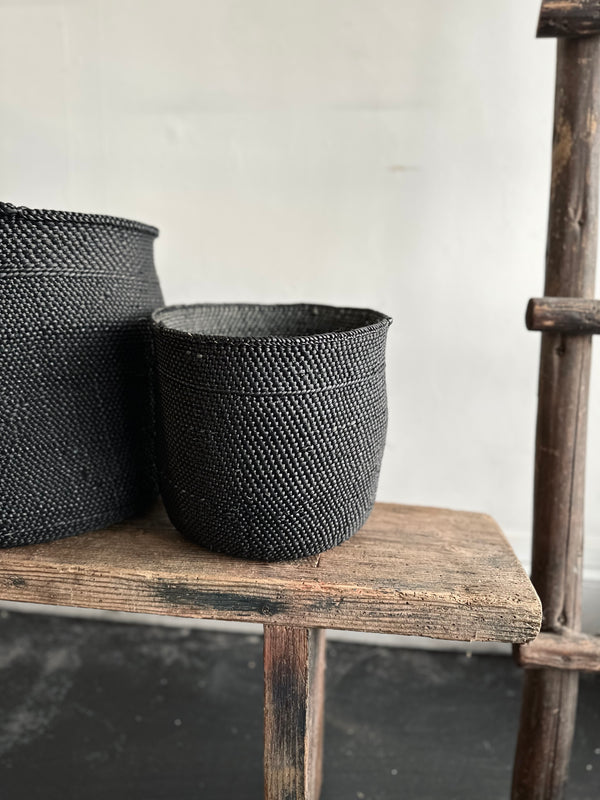 Iringa Basket in Black - Medium