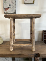 120 year old elm stool small