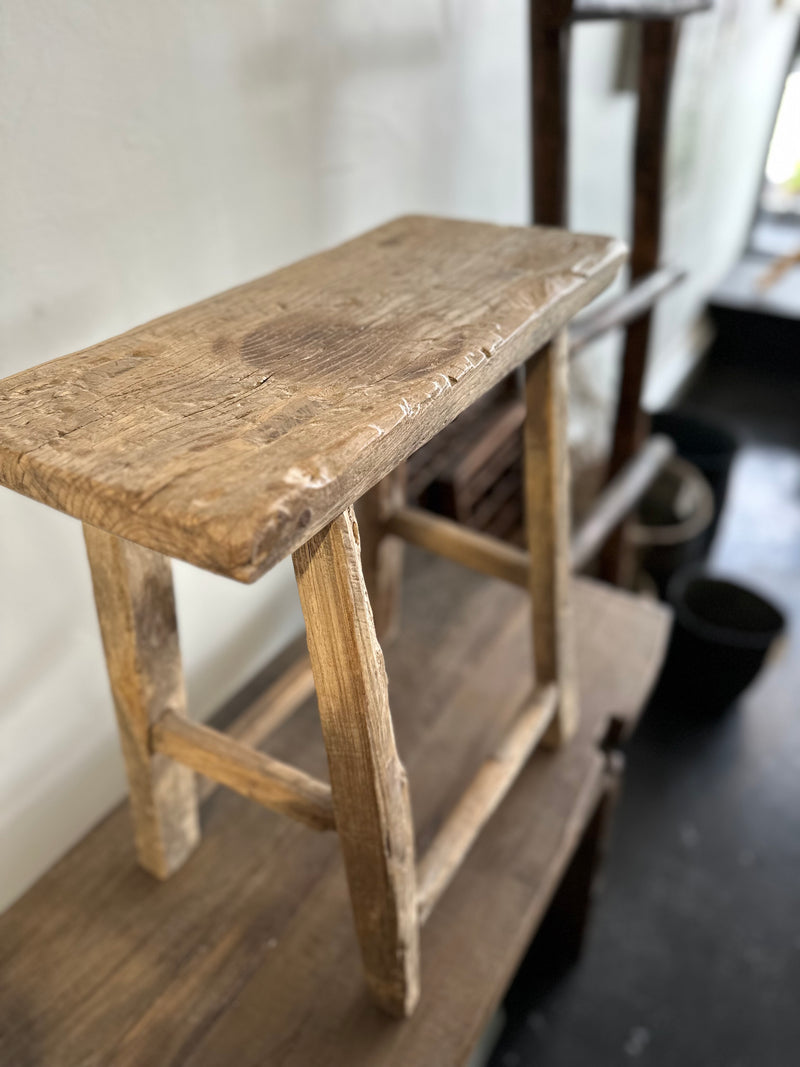 120 year old elm stool small