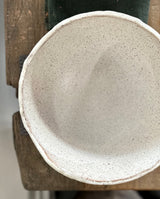 Ceramic Deep Serving bowl Speckled White