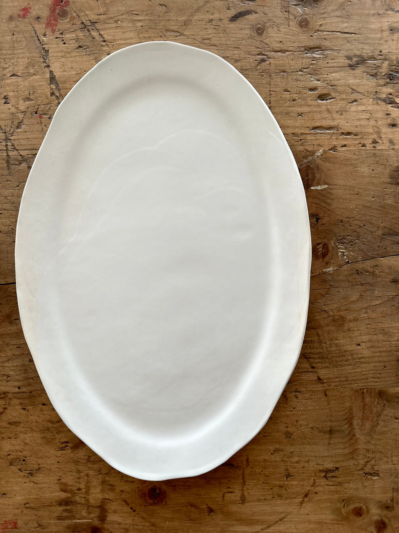 Ceramic Oval Rimmed platter