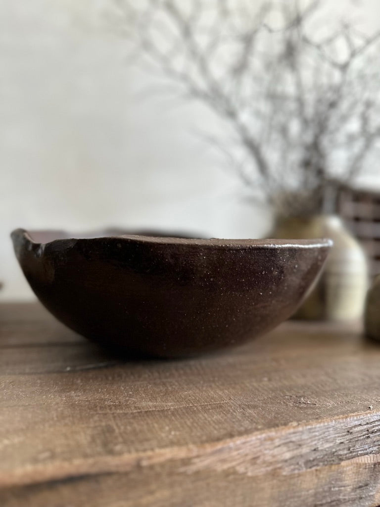 Ceramic Deep Serving bowl chocolate