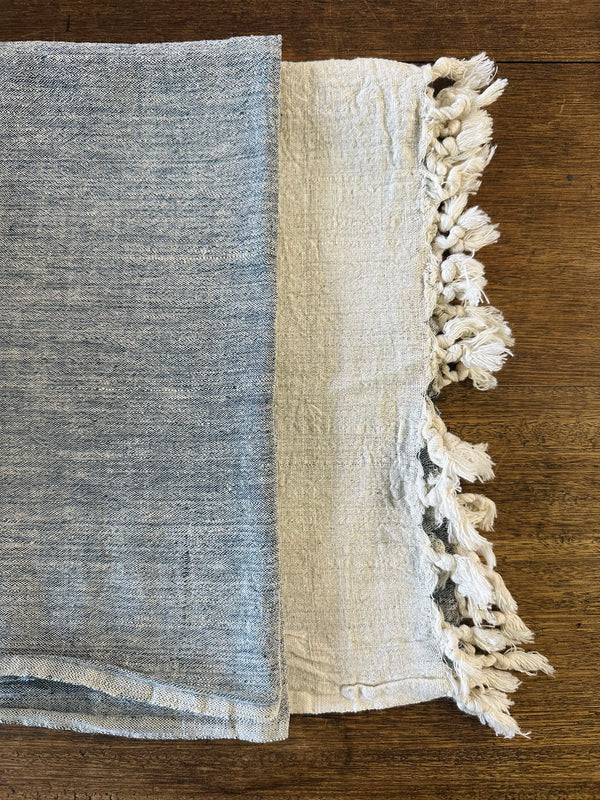 BLUE CHAMBRAY TABLE RUNNER TOWEL