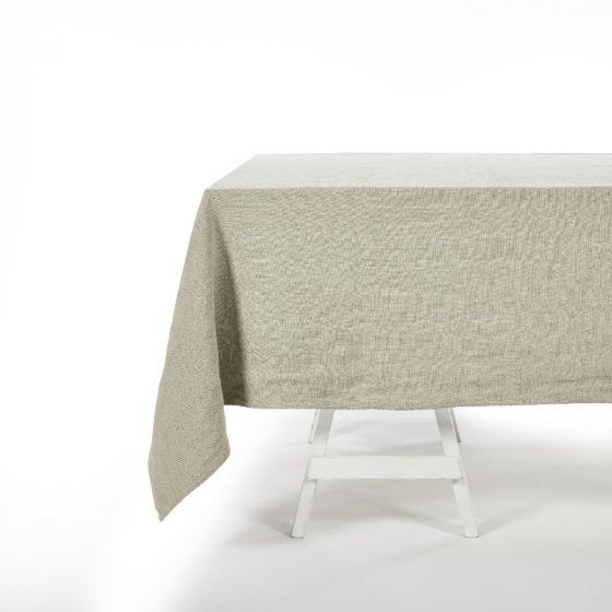 Hudson Linen Tablecloth in Flax